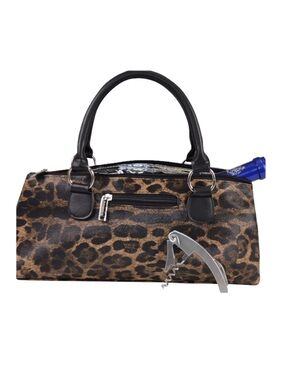 Primeware Wine Clutch Thermal Bag Cougar Animal Print Tote 750ml